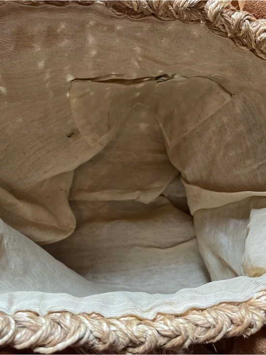 Vtg Marcus Brothers Italy shoulder bag purse boho woven raffia coastal natural - Picture 6 of 9